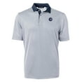 thumbnail image 2 of Men's Cutter & Buck Navy/White Chicago Cubs Virtue Eco Pique Micro Stripe Recycled DryTec Polo, 2 of 3