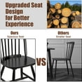 thumbnail image 4 of Costway Set of 2 Vintage Windsor Dining Side Chair Wood Spindleback Kitchen Room Black, 4 of 12
