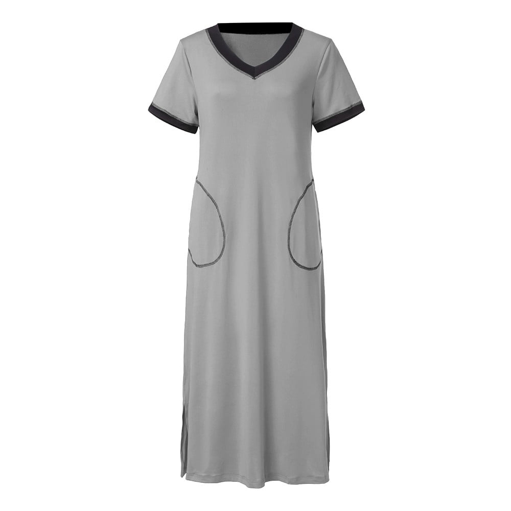 Hvyesh Nightgowns for Women with Built in Bra Removable Pads Nightshirt  Dress Sleepwear Sleeveless Tank Nightdress