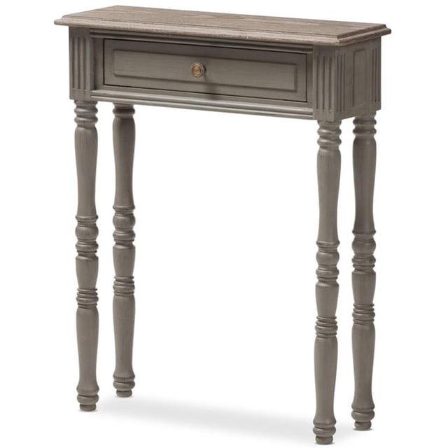 Baxton Studio Noemie Table Console 1 Tiroir en Brun