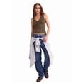 thumbnail image 2 of Womens Ribbed Tank Tops Summer Slim Fit V Neck Tops Casual Basic Knit Sleeveless Shirts Coffee Color XL, 2 of 7