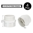 thumbnail image 2 of Uxcell 4Pcs Unión de Accesorios de Tubo Adaptador Macho de 2.5" Conector de Rosca Adaptadores de Drenaje de Fregadero para Conectar Tuberías, Blanco, 2 of 6