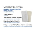 thumbnail image 2 of Spa Bed Linens 100% Cotton Flannel Flat Sheet 70"x90" color NATURAL Merit Collection 3/Pack, 2 of 7
