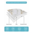thumbnail image 5 of Modern White Gold King Size Down Alternative Comforter, Lightweight Comforter Quilt Bedding Set with Pillow Shams Abstract Marble Geometric All Seasons Bed Comforter Duvet Insert 96"x106", 5 of 7