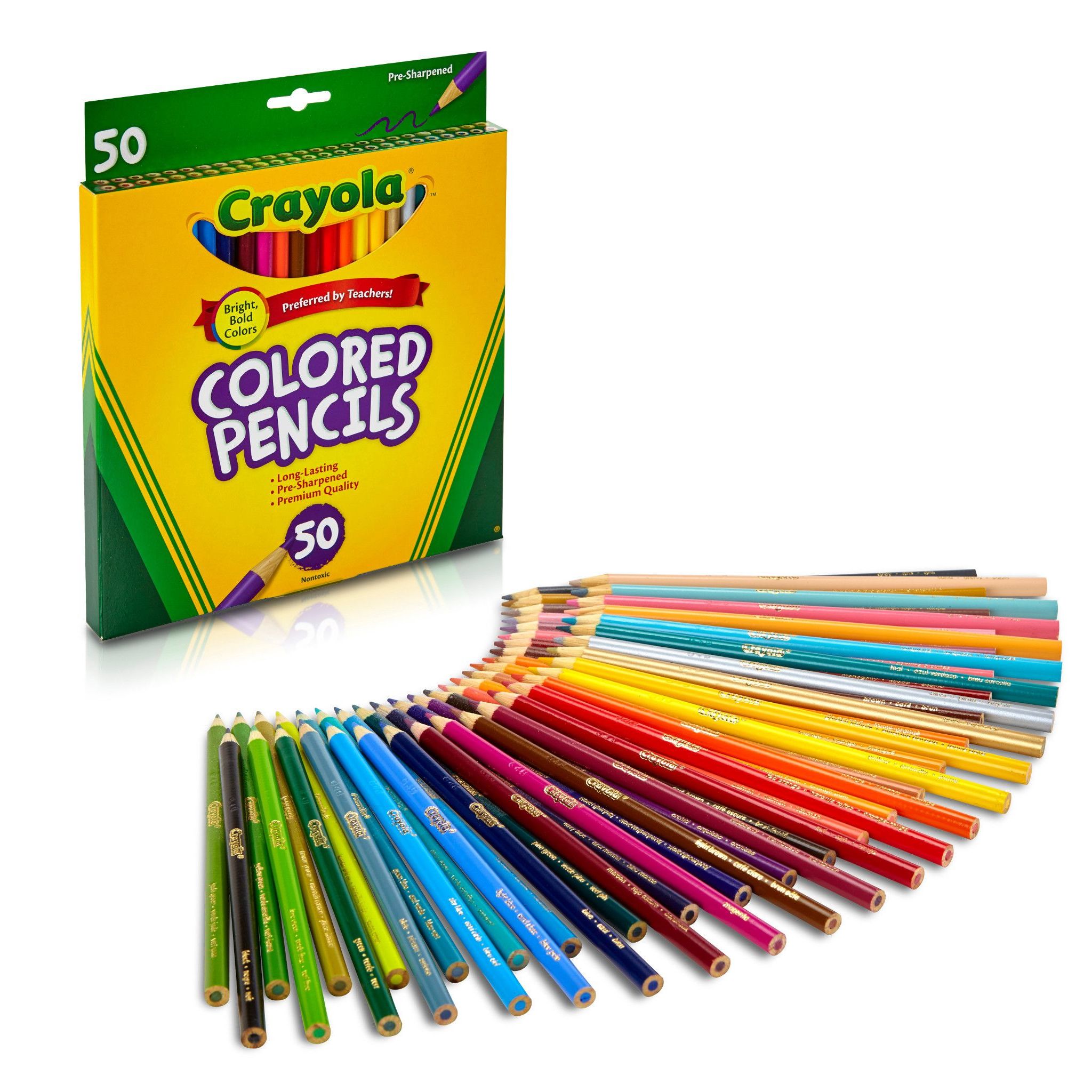 Crayola Colored Pencil Set, 50 Ct, Back to School Supplies for Teachers, Asstd Colors, Beginner Child - image 4 of 10
