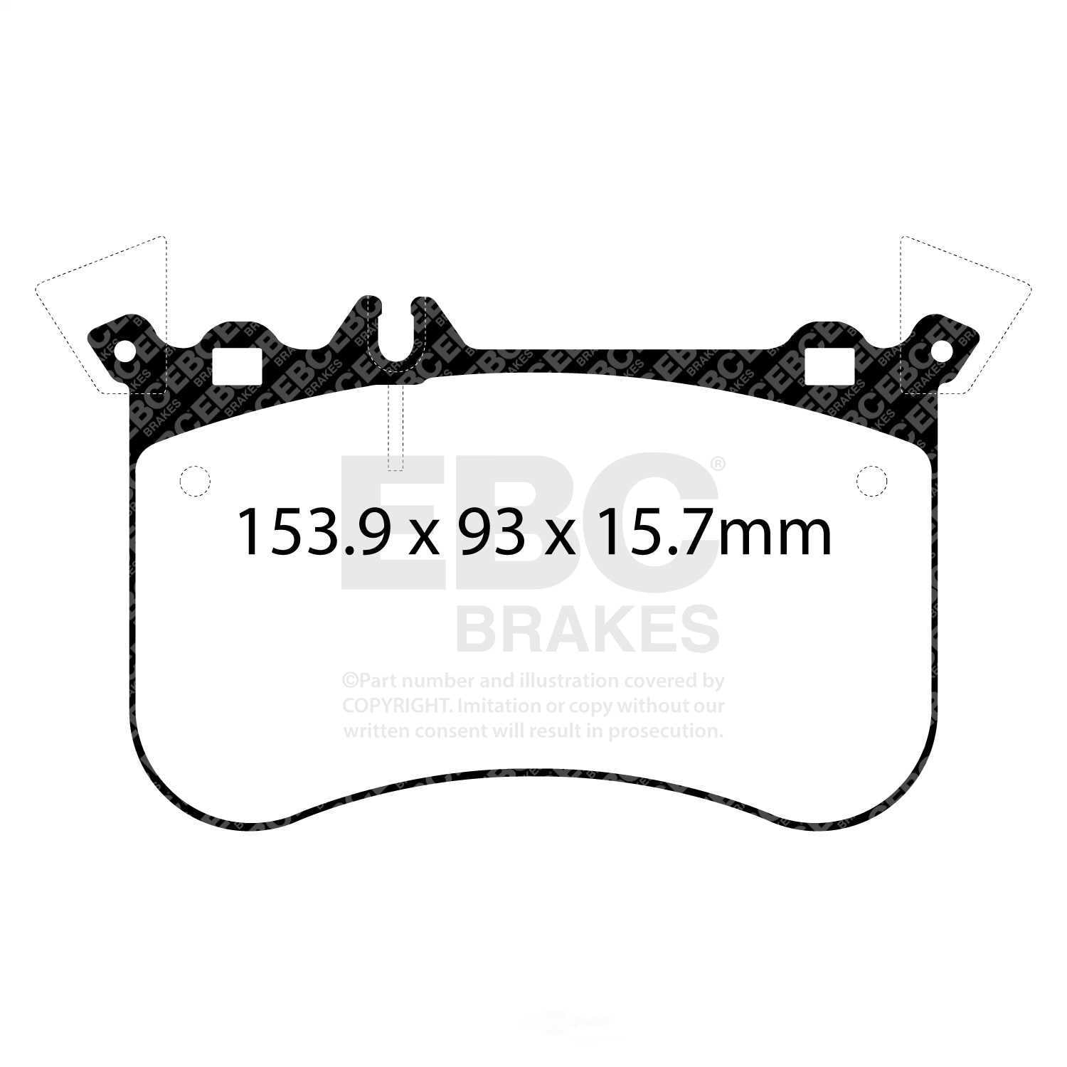 EBC Brakes Redstuff Premium Fast Street Pad For All Engine Sizes Fits select: 2014-2019 MERCEDES-BENZ CLA, 2015-2019 MERCEDES-BENZ GLA