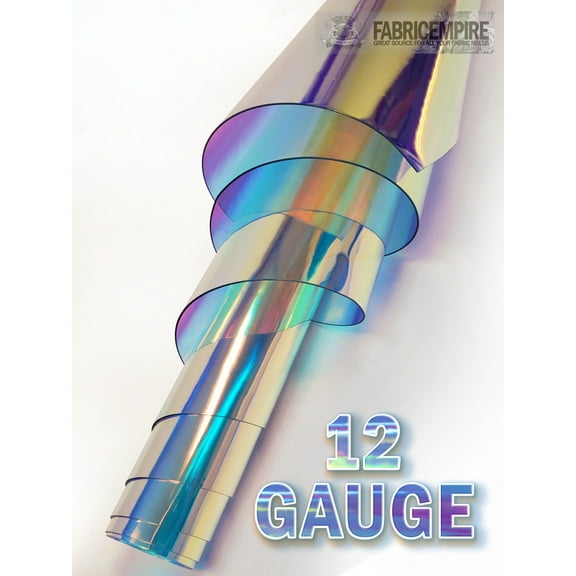 Holographic Transparent Plastic Vinyl Fabric 54" Wide Sold By The Yard (12 Gauge)