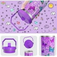 thumbnail image 5 of 30oz Butterfly Tumbler with Handle & Straw - Stainless Steel Insulated Glitter Cup - Birthday Gifts for Women, Girls, Butterfly Lovers (1 PC), 5 of 6