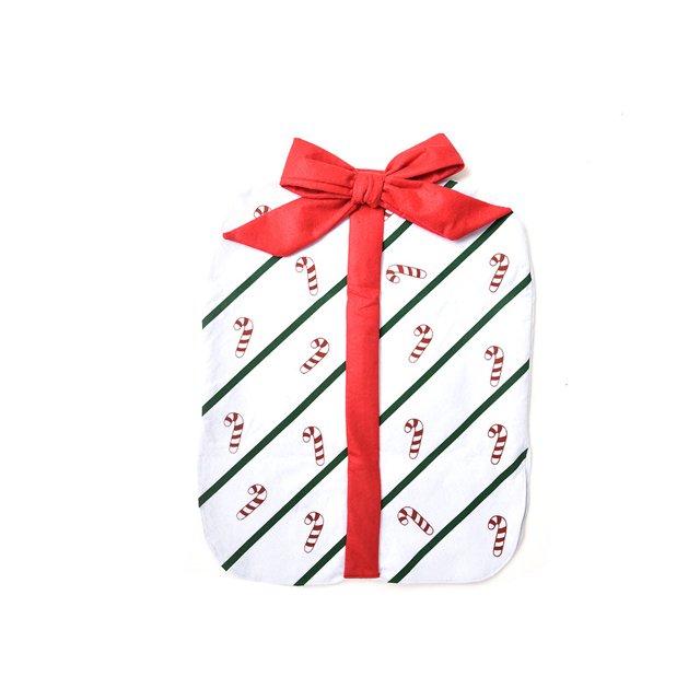 Yuarrent Funda para silla de regalo de Navidad, manga con lazo, accesorios de boda, antideslizante, Antimacassar, decoración del hogar, funda, Kits de decoración para fiestas Blanco Yuarrent HA069371-03