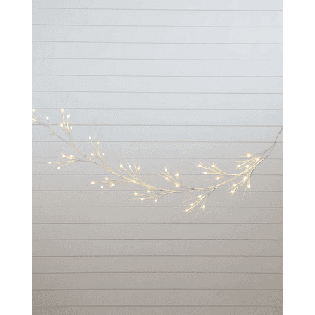 6’ Pre-Lit Artificial White Birch Garland with 48 Warm White LED Lights, by Guvpev