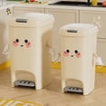 thumbnail image 2 of Creamy Home Trash Bin with Hand and Foot Pedal, Large Capacity for Waste Management Waste Bin, 2 of 9
