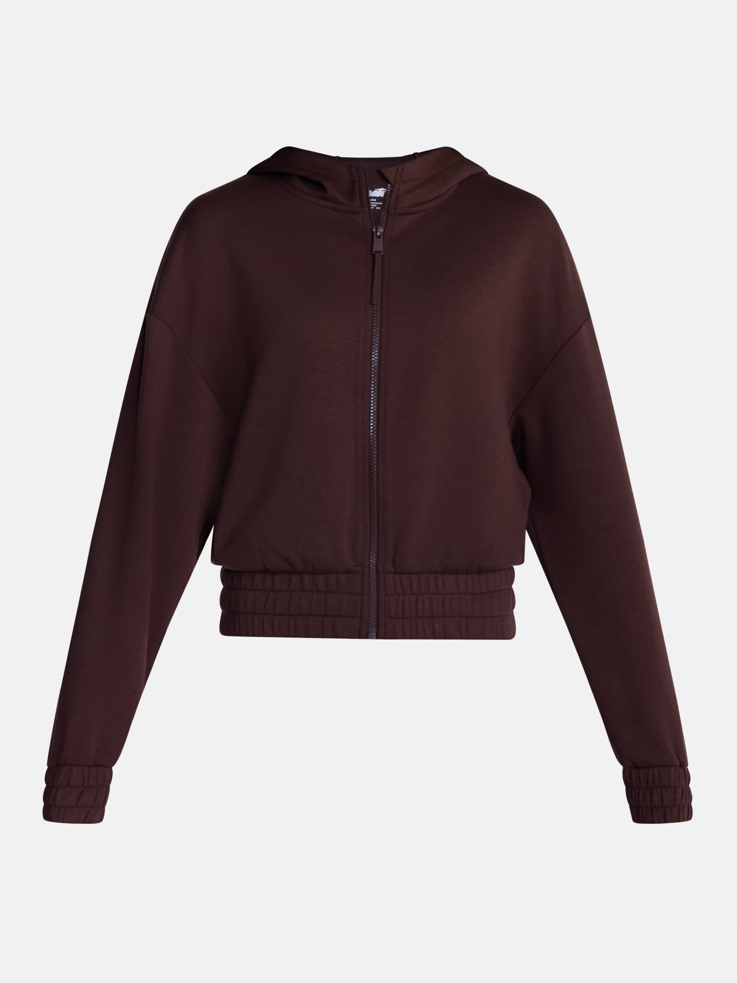 Avia Women's and Women's Plus ScubaKnit Cropped Zip Hoodie, Sizes XS-4X
