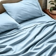 thumbnail image 3 of Bare Home Light Blue Microfiber Sheet Set, Wrinkle Resistant, Deep Pocket, Full XL, 3 of 6