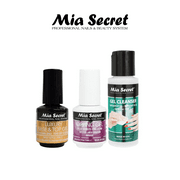 Mia Secret - Luxury Base & Top Gel 0.25 fl oz. + Dipping Gel 0.25 fl oz. + Gel Cleanser 2 oz. - Combo