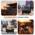 thumbnail image 5 of Hydraulic Lift Cart - 350 LBS Capacity - Adjustable Scissor Lift Table 50" Height - Foot-Operated Lift Table with Locking Wheels - Steel Table Cart, 5 of 8