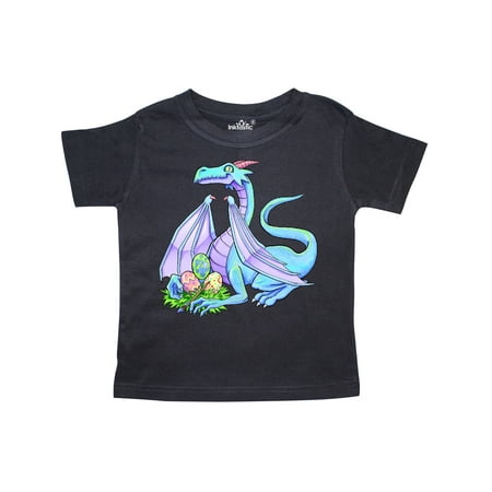 

Inktastic Blue Easter Dragon with Painted Eggs Gift Toddler Boy or Toddler Girl T-Shirt