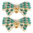 thumbnail image 1 of 1 Pair Sparkling Rhinestone Bow Shoe Clips Charms For Women Bridal Wedding Party Shoes Buckles Detachable Shoe Brooch Embellishments Decoration Access, 1 of 5