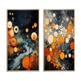 thumbnail image 2 of Designart "Geyser Geothermal Wonders composition I" Geyser Framed Wall Art Set Of 2 - Orange Landscapes Gallery Wall Frame Set For Home Decor, 2 of 7