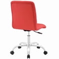 thumbnail image 3 of Hawthorne Collections Modern Faux Leather Mid Back Swivel Chair in Red, 3 of 4