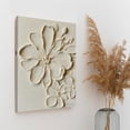 thumbnail image 6 of White Textured Flower Canvas Wall Art, Neutral Floral Abstract Print, Modern Minimalist Flower Artwork, Black and White Botanical Wall Decor for Living Room Bedroom, 6 of 7