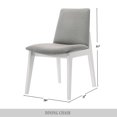 thumbnail image 6 of Castle Place Modern Chic Linen Upholstered Dining Chairs, Set of 4, White, 6 of 7