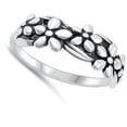 thumbnail image 4 of Forget Me Not Flowers Ring .925 Sterling Silver Band Jewelry Female Male Unisex Size 10, 4 of 4