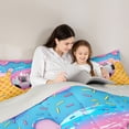 thumbnail image 5 of Erosebridal Ices Cream Drip 7pcs Bedding Comforter Set,Football Ball Games Soccer Sport Queen Bedding Sets For Kids,Reversible Light Gray, 5 of 7