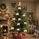 thumbnail image 4 of Adorno de alas de plumas blancas | Decoración para árbol de Navidad, poliéster, diseño elegante de ángel, múltiples tamaños 8x6cm 10x8cm 12x10cm | Realce festivo de coronas, decoración de bodas y, 4 of 8