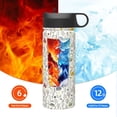 thumbnail image 6 of Balery Colorful Mushrooms and Plants Pattern Water Bottle,18oz Sports Insulated Kettle for Cycling Gym Basketball Outdoor, Suitable as a Present, 6 of 8