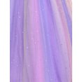 thumbnail image 4 of IBTOM CASTLE Flower Girl Formal Maxi Wedding Dress Floral First Communion Easter Ball Gown Tween Pageant Junior Bridesmaid Dresses Rainbow Purple, 4 of 7
