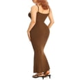 thumbnail image 3 of EIMELI Femmes Sans Manches Longue Bodycon Maxi-Tank Scoop Cou Robe Crayon Casual Caramel L, 3 of 7