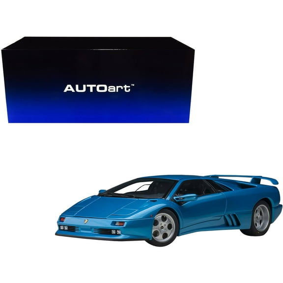 Lamborghini Diablo SE30 Blu Sirena Blue Metallic 1/18 Model Car by Autoart