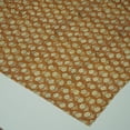 thumbnail image 6 of Mustard Floral Block Print Indian Kantha Quilt Repeating Motif Soft Cotton Handmade Bedspread Boho Bedroom Decor, 6 of 10
