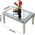 thumbnail image 7 of SHYFOY Silver Mirror Coffee Table  Contemporary Rectangle Living Room Single Table, 7 of 7
