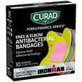 thumbnail image 4 of CURAD Performance Series IRONMAN Antibacterial Bandages, Elbow/Knee, 3" X 3", 10Ct, 4 of 6