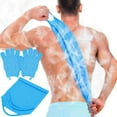 thumbnail image 1 of Exfoliating Back Scrubber Bath Gloves Set, Exfoliating Shower Towel with Shower Gloves for Body Scrub, Back Cleaner Wash Gloves to Remove Dead Skin (Blue), 1 of 6