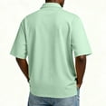 thumbnail image 4 of Dwellite Men's Short Sleeve Polo Shirt Casual Classic Collared Golf T-Shirts Solid Color Button Shirts Mint Green XL, 4 of 8