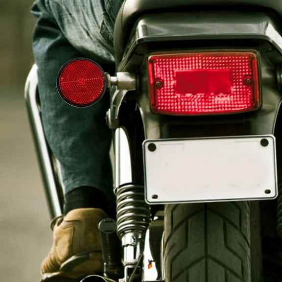 YSNOOWE 6Pcs Red Round Reflectors for Bikes and Motorcycles with High Visibility