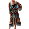 thumbnail image 2 of Warop Kimono Style Cover-up for Woman, Long and Lightweight with Colorful Design, Beach Swimwear Robe for Travel and Daily Use, 2 of 9