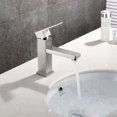 thumbnail image 1 of Grifo de baño de acero inoxidable, grifo cuadrado alto de un solo orificio, 1 of 4