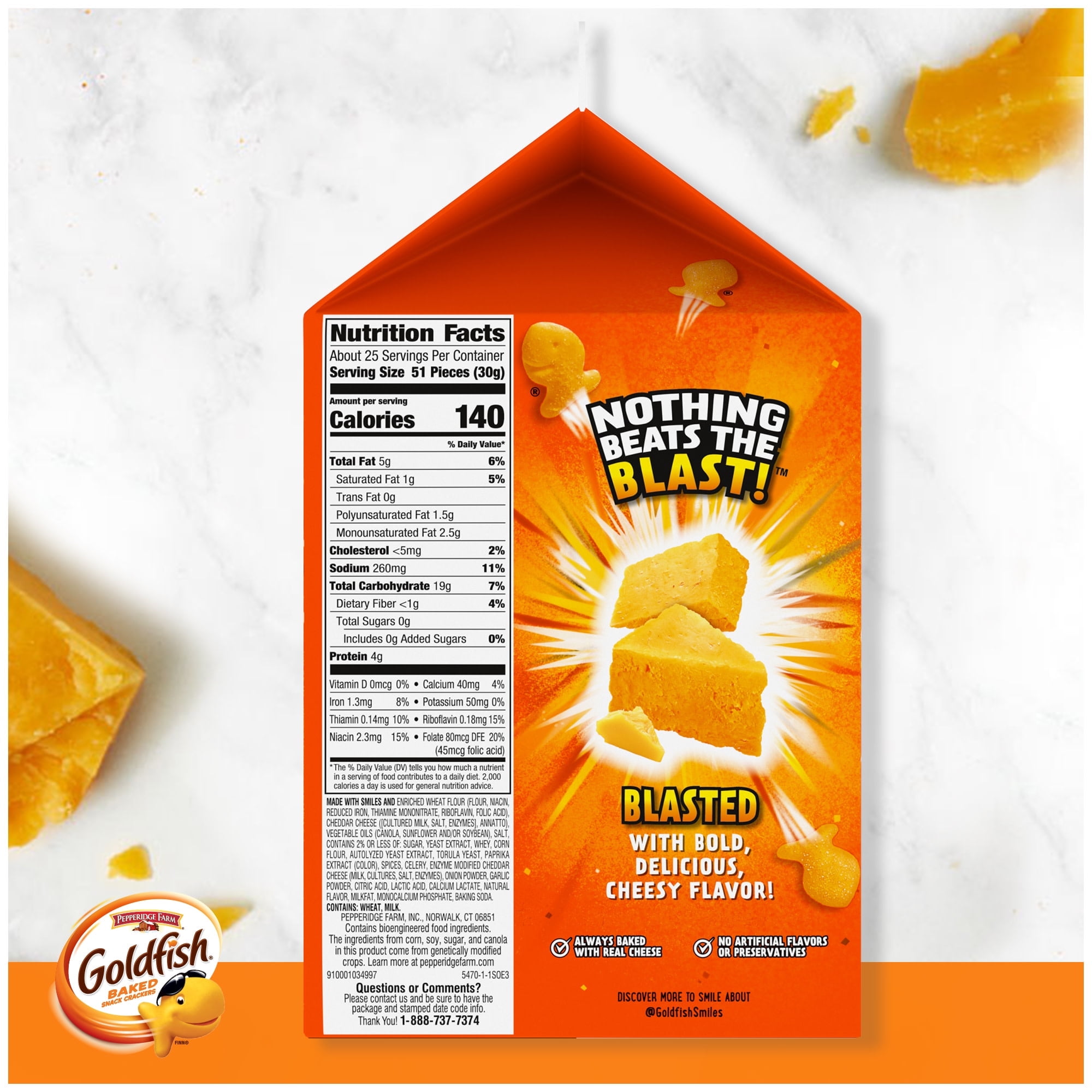 Pepperidge Farm Goldfish Xtra Cheddar Cheese Bite-Size Snacks