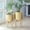 Gold Solid Finish Round S/2 24", 20H, variant on CosmoLiving by Cosmopolitan Gold Metal Planter (2 Count)
