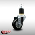 thumbnail image 2 of 3 Inch SS Black Poly Wheel Swivel 1-7/8 Inch Expanding Stem Caster SCC, 2 of 2