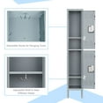thumbnail image 5 of STANI 2-Tier Metal Locker Steel Employees Lockers for Office, Metal Storage Locker Cabinet with Louvers, 2 Door Locker for Employee Gym, Home, School, 5 of 6