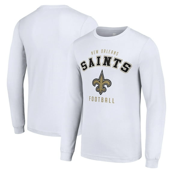 Men's Starter White New Orleans Saints Long Sleeve T-Shirt
