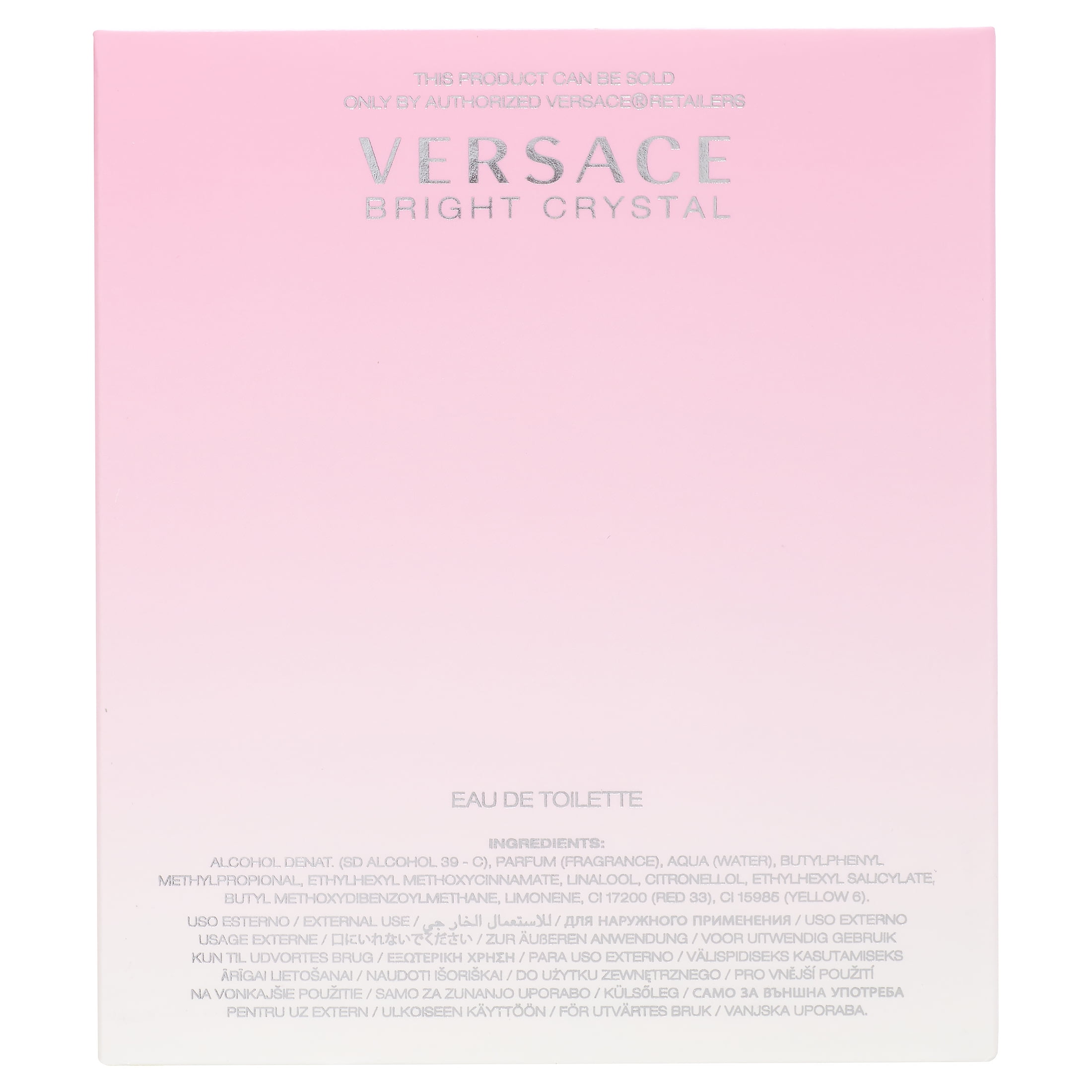 Versace Bright Crystal Eau De Toilette Spray Perfume for Women 3 Fluid Ounces