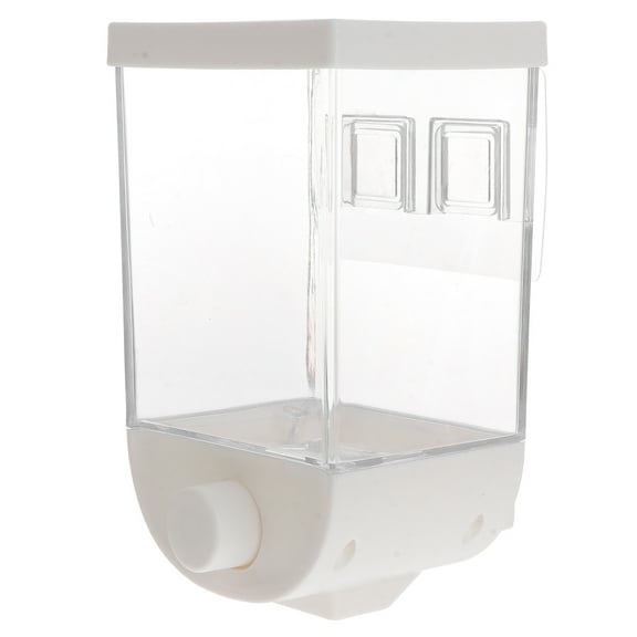 OUNONA White Plastic Hanging Storage Can with Ecofriendly Design for Kitchen Dry Food Storage 1000ML