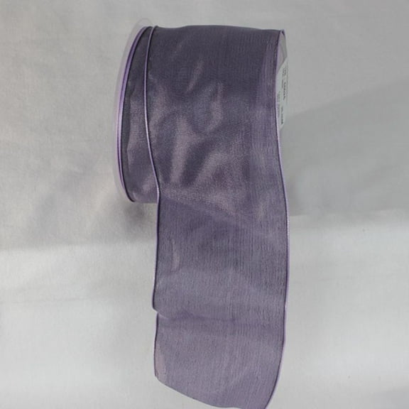 The Ribbon People Thistle Purple Solid Wired Edge Ribbon 2.6" x 27 Yards