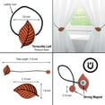 thumbnail image 5 of Two-Pack of Terracotta Magnetic Tiebacks - Elegant Leaf Pattern in Resin - Functional Accessories for Curtains and Drapes, 5 of 6