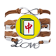 thumbnail image 1 of Juego de Mahjong Pulsera de cuero Negro trenzado pulsera de cuerda de amor Unbranded M, 1 of 3